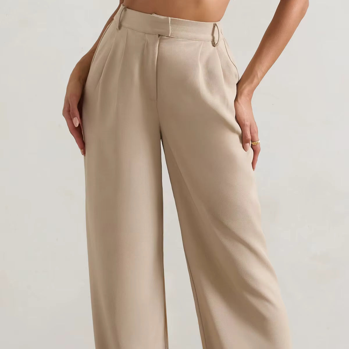 Women’s High-Waist Straight-Leg Utility Trousers