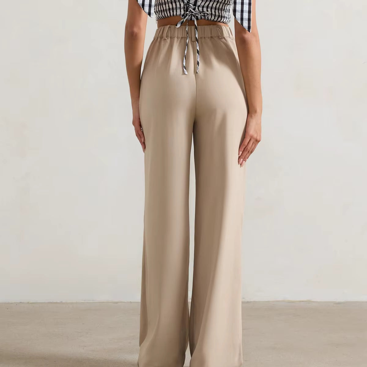 Women’s High-Waist Straight-Leg Utility Trousers